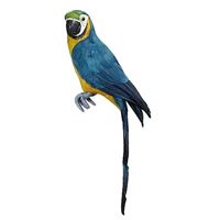 Papegøje, blå & gul 44 cm